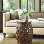 bali hai hibiscus round accent table tommy bahama home wicker while relaxing your tro style living room you can rest beverages this decorative the whimsical hollow woven rattan 150x150