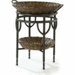 bali hand woven synthetic wicker round accent table french metal storage thresholdtm small white night pier coupons tall square coffee antique exterior doors lucite side gold 150x150