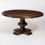 ballantyne round dining table dark chestnut vintage home accent goods tables cherry wood room furniture household decorative items small thin console curio display cabinet west 150x150