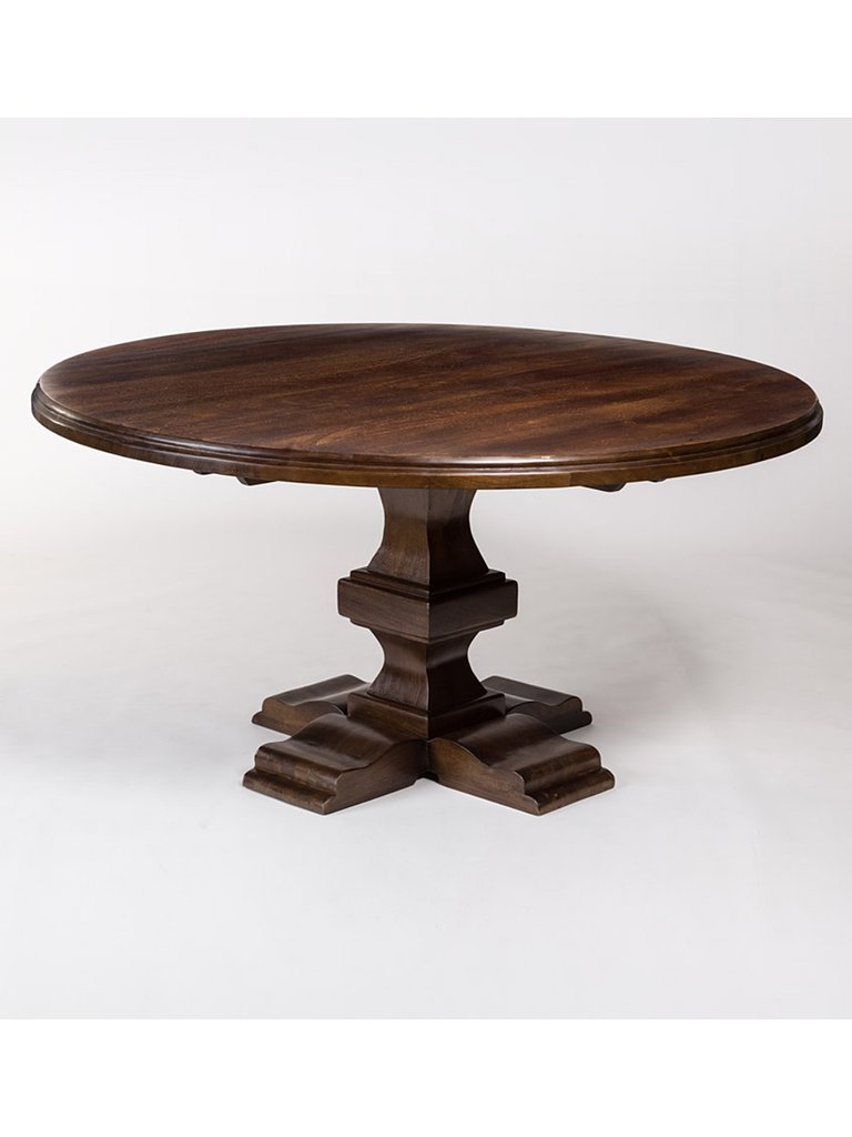 ballantyne round dining table dark chestnut vintage home accent goods tables cherry wood room furniture household decorative items small thin console curio display cabinet west