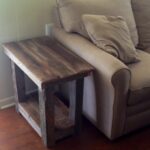 barn wood end table built from old field here what rustic reclaimed accent tables looks like next the couch marble top pedestal outdoor beach decor side storage cabinet pink lamp 150x150