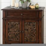 baroque brown mosaic tile inlay accent cabinet from jofran coleman occ wood table wrought iron end with marble top side chairs arms console set ikea fabric storage coffee bench 150x150