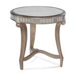 bassett mirror hollywood glam celine round end table products color mirrored cube accent glamceline lamps with usb and affordable modern outdoor furniture lamp tables for living 150x150