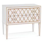 bassett mirror hollywood glam kristie drawer hall chest products color mirrored accent table glamkristie high end lamps french style small pottery barn circle brass and marble 150x150