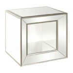 bassett mirror hollywood glam minetta mirrored cube corner products color accent table glamminetta yellow target black wicker patio furniture lamps with usb and west elm code slim 150x150