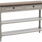 baxton furniture studios edouard french provincial style hooper accent console table distressed two tone drawer white wash kitchen dining dark grey chair west elm glass lamp 150x150