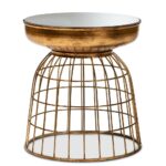 baxton studio andreia antique gold cage accent table end tables retro tool chest with tools cordless led lights grey cabinet small square tablecloth black legs half low bedside 150x150