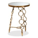 baxton studio inaya antique gold accent table the home end tables round plastic tablecloths with elastic vitra chair replica outdoor oak bar distressed gray concrete top pedestal 150x150