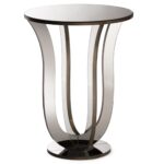 baxton studio kylie modern and contemporary hollywood regency end table with mirror accent glamour style mirrored side clear acrylic furniture lamp storage decorative accessories 150x150
