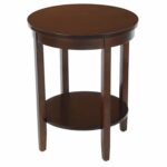 bay shore collection round side table glass top contemporary accent espresso kitchen dining vintage beach decor plastic gold leaf console with cabinets black wire coffee green 150x150