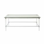 bayor modern tempered glass coffee table with acrylic lorelei accent and iron accents kitchen dining outdoor storage bench seat black nest tables ikea west elm parsons mosaic end 150x150