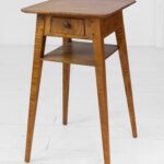 bedside table high wood choices tiger maple cherry accent walnut many finishes nest coffee tables home decor top dark industrial side pier one throws all weather patio furniture 150x150