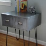 before after vintage metal cabinet with hairpin legs makeover thrift diving leg accent table use nightstand end industrial pier dining set blue chair ott antique lamp pottery barn 150x150