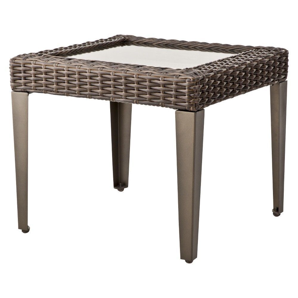 belvedere wicker patio accent table threshold products inexpensive outdoor chairs gray nesting tables tablecloth for inch round small antique dining aluminum coffee haworth