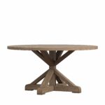 benchwright rustic base inch round dining table set inspire artisan pottery barn pedestal accent free shipping today best bedside stainless steel end mosaic bistro placemats art 150x150