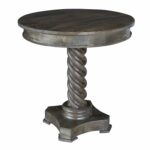bengal manor mango wood carved rope twist pedestal accent table kitchen dining silver metal and glass coffee carpet threshold pier one imports rugs counter decorative inch round 150x150