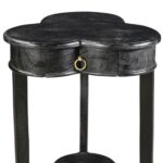 bengal manor mango wood clover leaf drawer ebony accent table crestview collection home goods tables white dresser marble box coffee end with shelf underneath colorful lamps oak 150x150