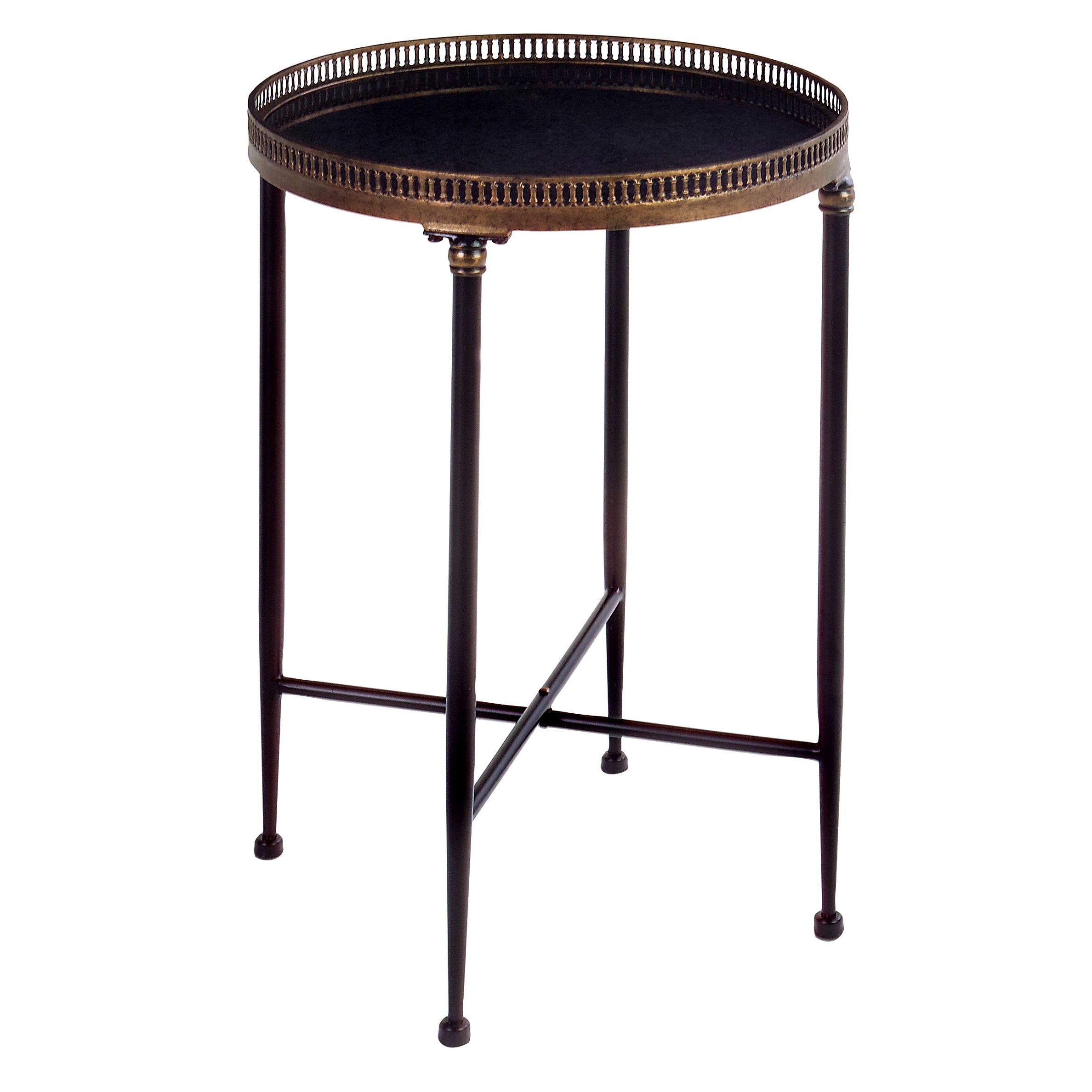 benzara blavk iron marble round accent table black copper metal tiny furniture west elm dining room drawer pulls and knobs white gloss nest tables target tall cantilever umbrella