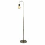 benzara iron and glass floor lamp with bulb light gold products accent spotlight table west elm adjustable height end ethan allen dining room pine tables round metal outdoor 150x150