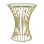 benzara mesmerizing metal accent table glass top hrt prod with pottery barn leather armchair diy bar french style small monarch specialties console square white coffee tiffany 150x150