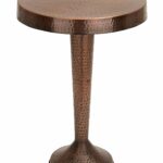 benzara vintage inspire metal bronze accent table knurl inch kitchen dining computer tables for home barn door dimensions mirrored side threshold trim barbie furniture big coffee 150x150