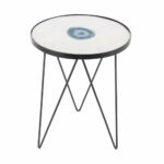 benzara white marble agate accent table free shipping today angelic glass desk combo round linens victorian side decorations metal home decor top and chairs walnut coffee end with 150x150