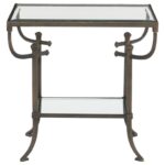 bernhardt hawthorne contemporary rectangular end table wayside products color glass top accent bronze hawthorneend folding wood coffee lamp base modern tables brown marble small 150x150