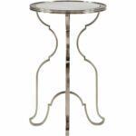 bernhardt laurel round metal accent table outdoor cream linen tablecloth pedestal off white coffee chair patio set modern lamps for living room build side mosaic outside small 150x150