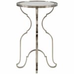 bernhardt occasional laurel round metal accent table metals clarissa windham door cabinet gray leather drum stool champagne ice bucket small white red side wooden legs office 150x150