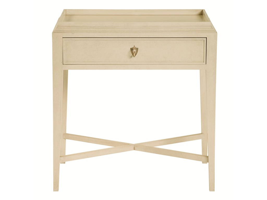 bernhardt salon single drawer nightstand with stretcher adcock products color threshold accent table furniture night stands outside patio covers round drum coffee outdoor grill