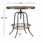 berwick iron industrial round inch adjustable counter height table tribecca home accent inspire classic free shipping today modern furniture edmonton ikea boxes for cube storage 150x150