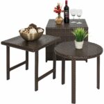 best choice products outdoor patio furniture piece side table with drawer wicker set garden accent stand rod iron mirrored bedside coloured tables pulaski curio cabinet nautical 150x150