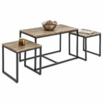 best choice products piece modern lightweight nesting accent pieces for dining room table coffee living furniture lounge set end tables brown kitchen retro legs peva tablecloth 150x150