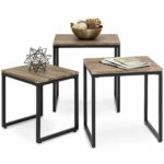 best choice products piece modern lightweight room essentials stacking accent table stackable nesting coffee end living furniture lounge set brown kitchen wooden plans pier one 150x150