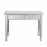 best glass mirrored accent table for beautiful touch homeindec southern enterprises mirage drawer media console matte silver finish with faux crystal knobs chandelier nightstand 150x150