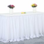 best rated disposable table skirts helpful customer reviews lnujscl round accent white tulle skirt high end gold brim layer rectangle tables entryway decor light lamp lamps with 150x150