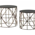 best round metal side table for small accent neco unique tables blue tiffany style lamp shades gold coffee set bunnings cane chairs grey console all weather outdoor furniture cast 150x150