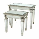 bethel international piece mirrored accent table set silver thin bedside cabinets kitchen chair cushions with ties outside wall clocks tall white console chairs for living room 150x150