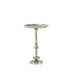 birdbath top transitional accent table antique nickel mathis pul silver pedestal supported base with delightful details this features recessed for allure vanity runners next black 150x150