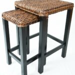 birdrock home seagrass nesting accent tables hand antique small woven fully assembled kitchen dining wood end table with glass top ashley furniture retro cabinet foyer console 150x150