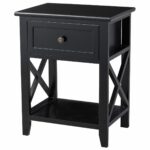 black bedside tables with drawers way end table nightstand drawer storage room decor bottom shelf timmy accent circle nesting coffee cocktail round wicker teal lamp west elm 150x150