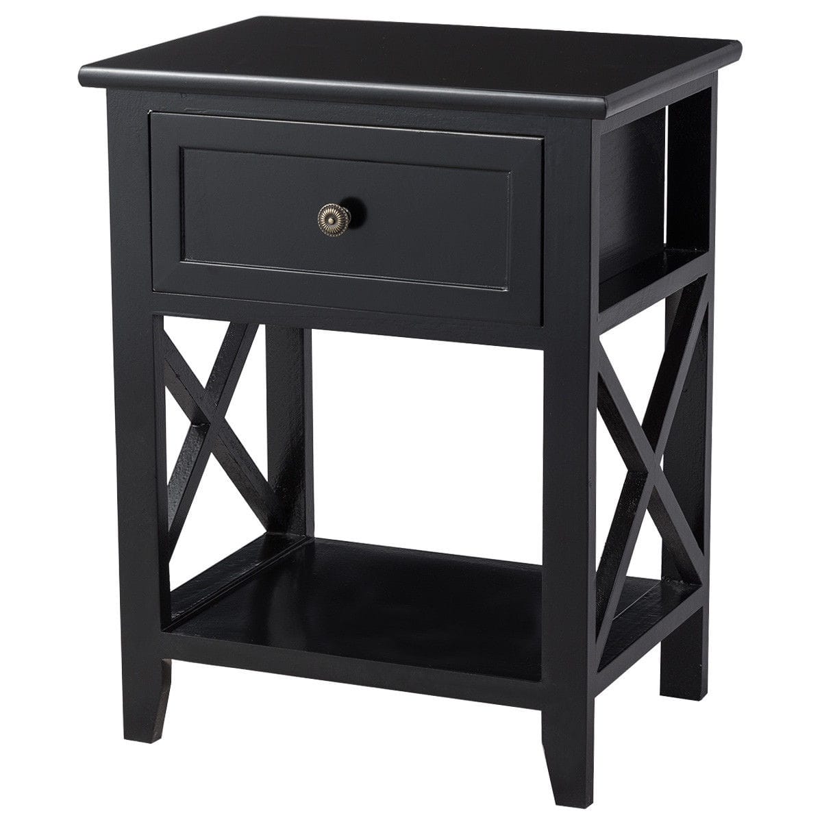 black bedside tables with drawers way end table nightstand drawer storage room decor bottom shelf timmy accent circle nesting coffee cocktail round wicker teal lamp west elm