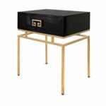 black decorative rectangular accent table with gold colored legs metal sylvia free shipping today indoor nautical ceiling lights bedside chest drawers red round cover white cloth 150x150