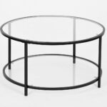 black finish glass tier modern round coffee table winsome wood cassie accent with top cappuccino kitchen dining tables for living room inch tablecloth pier one outdoor wicker 150x150