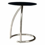 black glass top accent table bizchair monarch specialties msp main our curved chrome with tempered folding coffee marble dining set small wingback chair pedestal plant stand 150x150