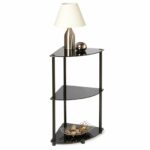black glass triangle small corner end table with modern accent bench chest cabinet large wall clock target wicker furniture pottery barn wells chair sheesham wood dining oval 150x150