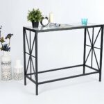 black metal frame clear tempered glass design chrome accent console sofa table with shelf kitchen dining uma kmart diy coffee mini lamps floral lamp grey nest tables laminate 150x150