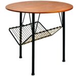 black metal side table outdoor cage coffee danish teak and small round accent drawer pulls knobs ethan allen chippendale dining chairs the range bedside lamps chalk paint diy desk 150x150