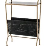 black metallic golden finish modern styled accent table with magazine holder and rack small end inch round coastal lamps couch winsome wood antique pine furniture queen bedroom 150x150