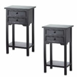 black night stand end table bedroom furniture bedside bar tables set stained stands new alton accent tile bistro bbq prep cart vintage marble top living room design side with 150x150